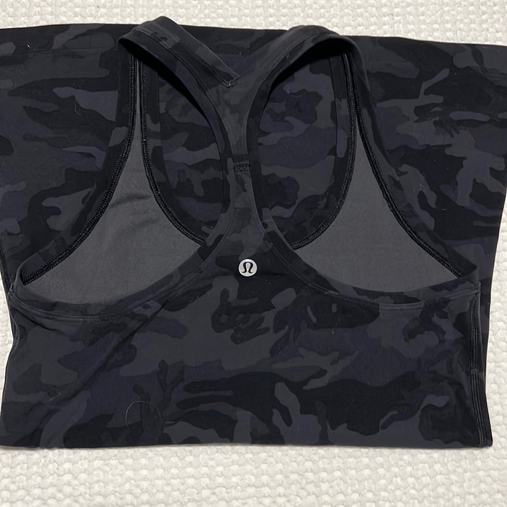 Lululemon athletica Black Camo racerback tank top.
